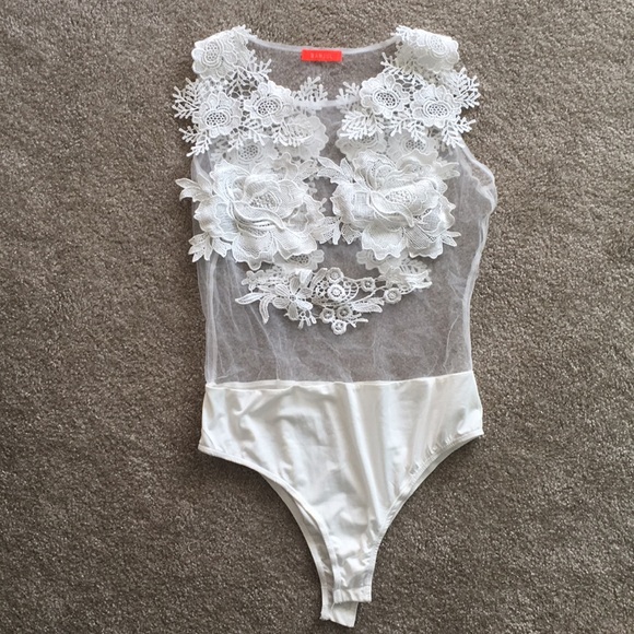 a'gaci Other - White sheer bodysuit